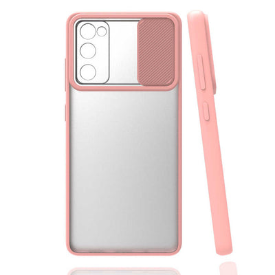 Galaxy S20 FE Kılıf Zore Lensi Kapak Pembe Açık
