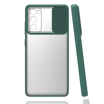 Galaxy S20 FE Kılıf Zore Lensi Kapak Koyu Yeşil