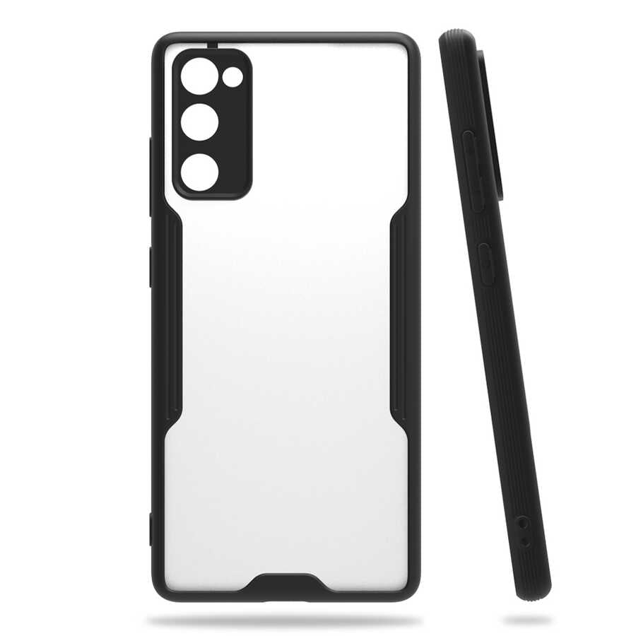 Galaxy S20 FE Kılıf Zore Parfe Kapak Siyah