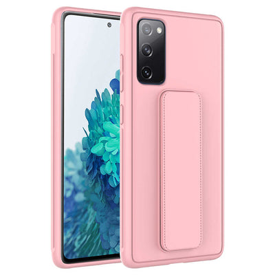Galaxy S20 FE Kılıf Zore Qstand Kapak Pembe