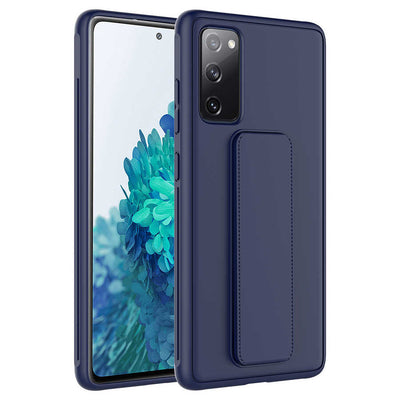 Galaxy S20 FE Kılıf Zore Qstand Kapak Lacivert