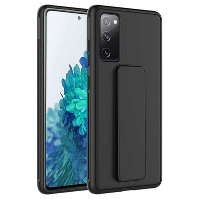 Galaxy S20 FE Kılıf Zore Qstand Kapak Siyah