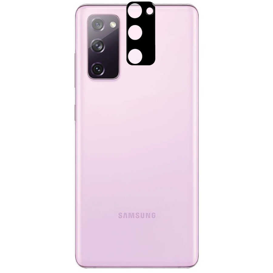 Galaxy S20 FE Zore 3D Kamera Camı Siyah