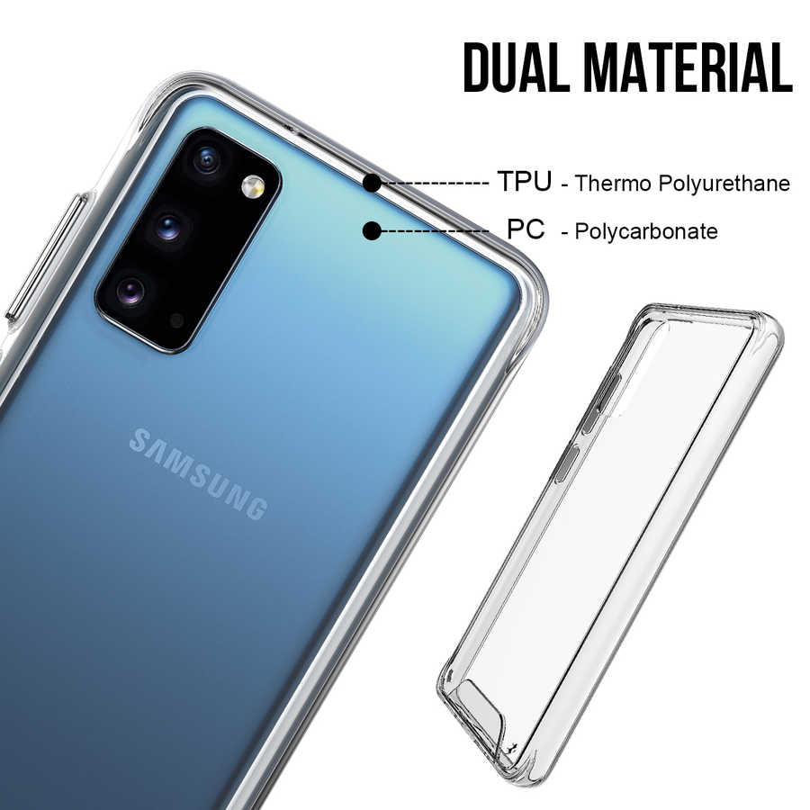 Galaxy S20 Kılıf Zore Gard Silikon Renksiz