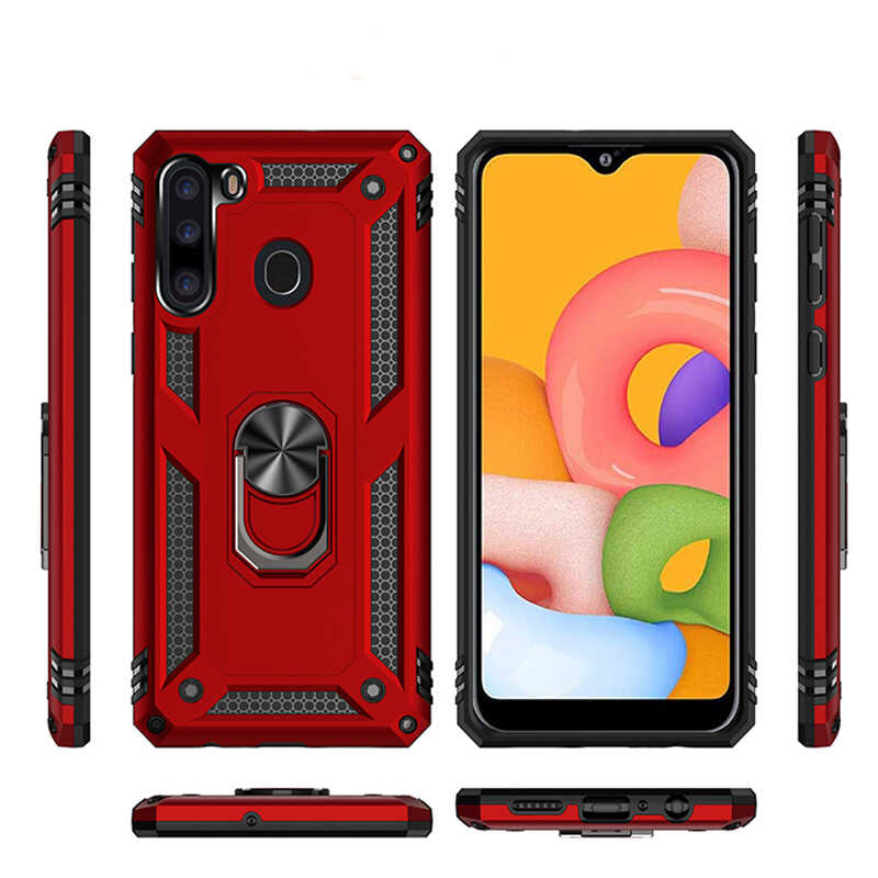 Galaxy A21 Kılıf Zore Vega Kapak Siyah