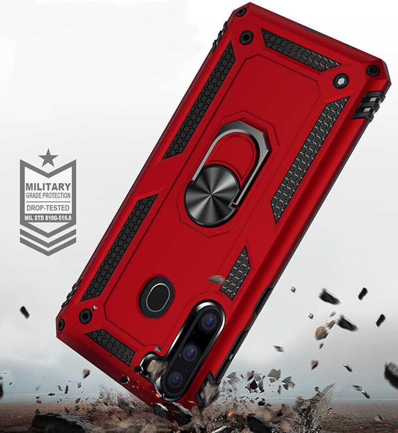 Galaxy A21 Kılıf Zore Vega Kapak Siyah