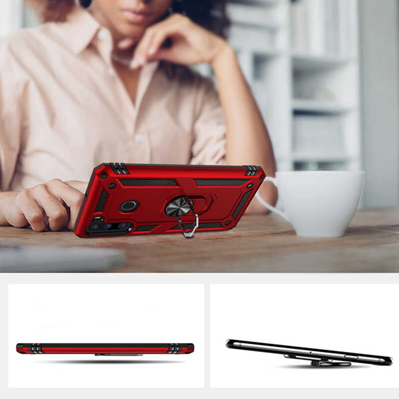 Galaxy A21 Kılıf Zore Vega Kapak Mavi