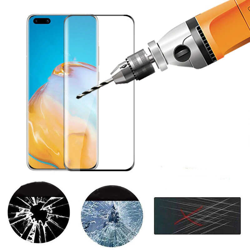 Huawei P40 Pro Zore Süper Pet Ekran Koruyucu Jelatin Siyah