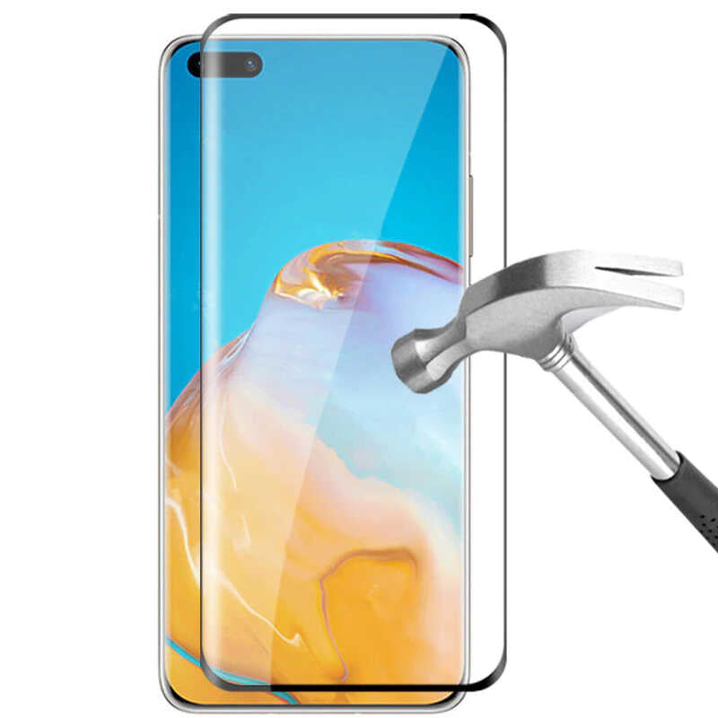 Huawei P40 Pro Zore Süper Pet Ekran Koruyucu Jelatin Siyah
