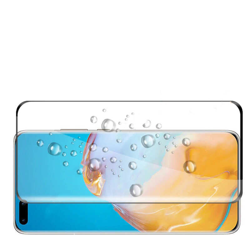 Huawei P40 Pro Zore Süper Pet Ekran Koruyucu Jelatin Siyah