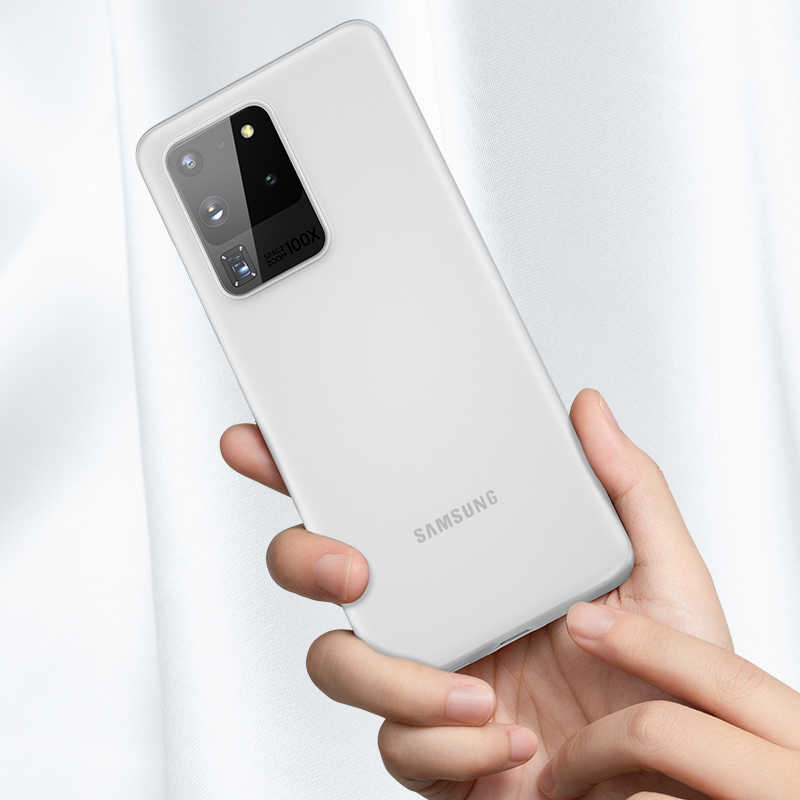 Galaxy S20 Ultra Kılıf Zore 1.Kalite PP Silikon Beyaz