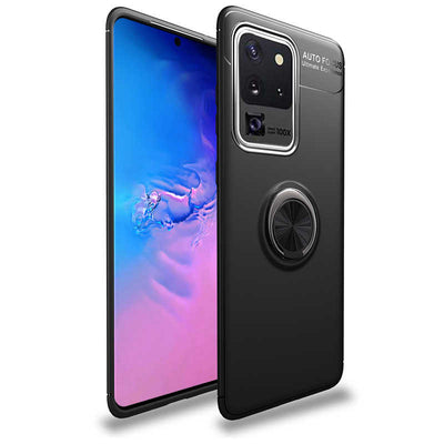 Galaxy S20 Ultra Kılıf Zore Ravel Silikon Kapak Siyah