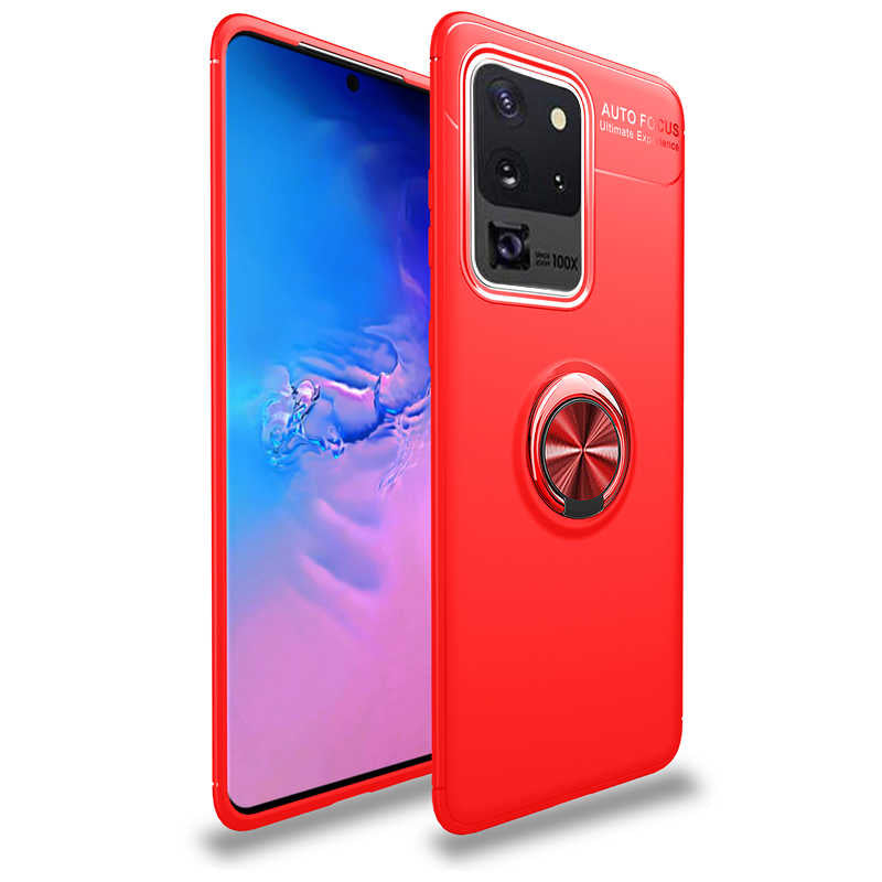 Galaxy S20 Ultra Kılıf Zore Ravel Silikon Kapak Kırmızı