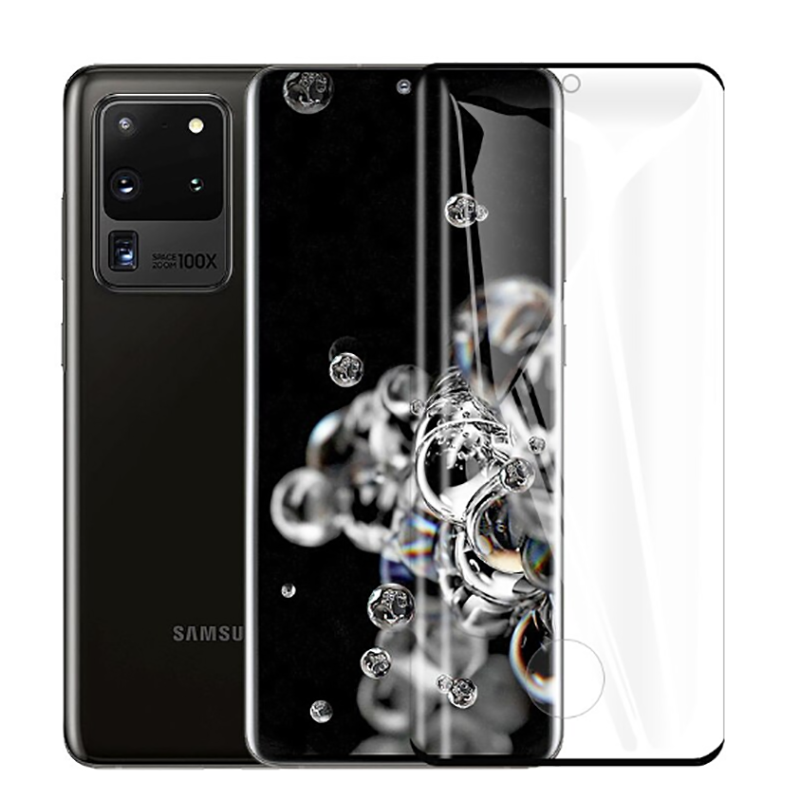 Galaxy S20 Ultra Zore Süper Pet Ekran Koruyucu Jelatin Siyah