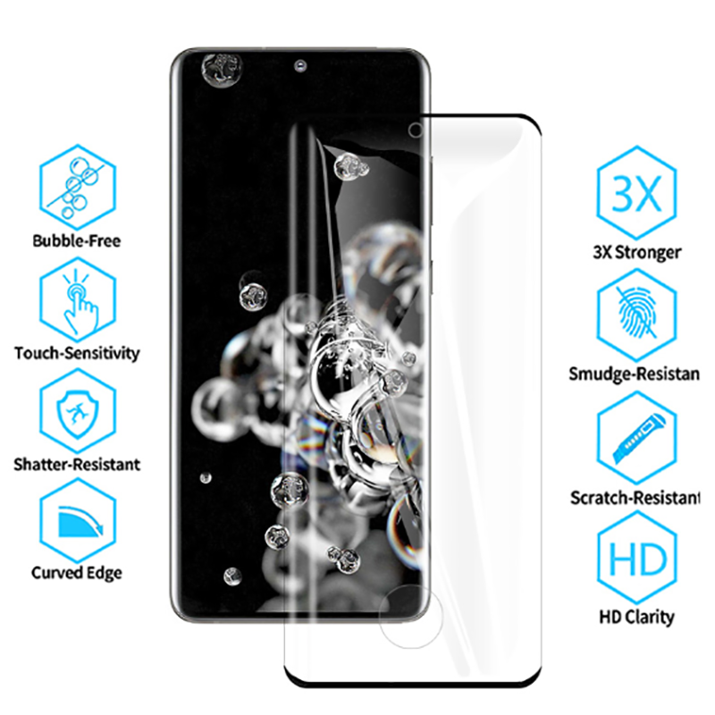 Galaxy S20 Ultra Zore Süper Pet Ekran Koruyucu Jelatin Siyah