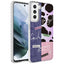 Galaxy S21 FE Kılıf Airbag Kenarlı Renkli Desenli Silikon Zore Elegans Kapak NO8