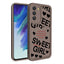 Galaxy S21 FE Kılıf Kamera Korumalı Baskılı Arka Yüzey Zore Klas Kapak Koyu Kahve