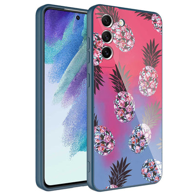 Galaxy S21 FE Kılıf Kamera Korumalı Desenli Sert Silikon Zore Epoksi Kapak NO3