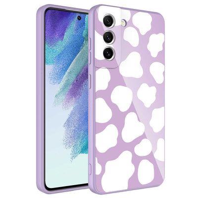 Galaxy S21 FE Kılıf Kamera Korumalı Desenli Sert Silikon Zore Epoksi Kapak NO6