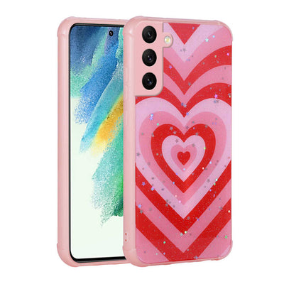 Galaxy S21 FE Kılıf Simli Desenli Kamera Korumalı Parlak Zore Popy Kapak Kulübe
