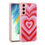 Galaxy S21 FE Kılıf Simli Desenli Kamera Korumalı Parlak Zore Popy Kapak Kalp