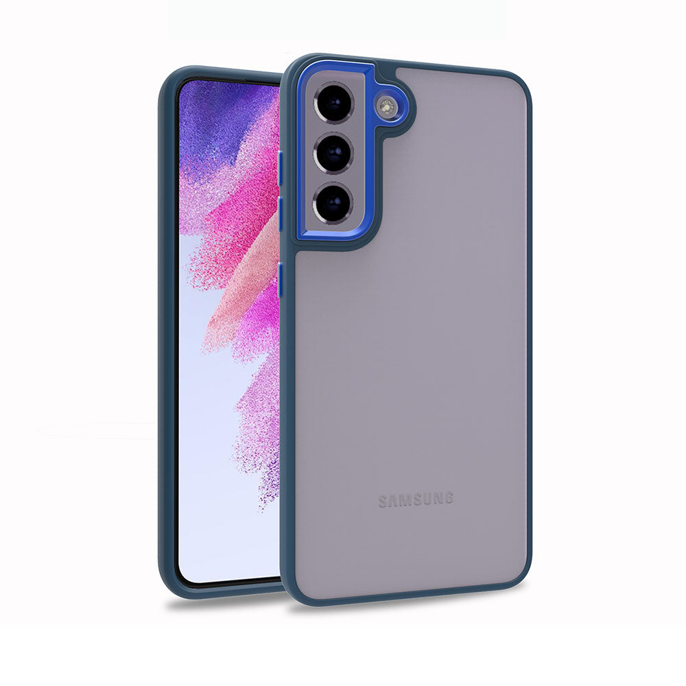 Galaxy S21 FE Kılıf Zore Flora Kapak Mavi