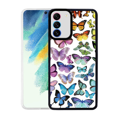 Galaxy S21 FE Kılıf Zore M-Fit Desenli Kapak Butterfly No3