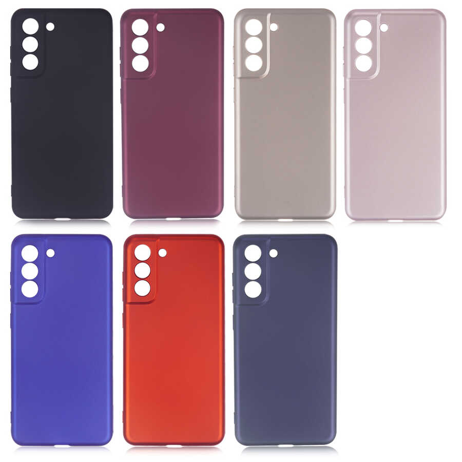 Galaxy S21 FE Kılıf Zore Premier Silikon Kapak Mürdüm