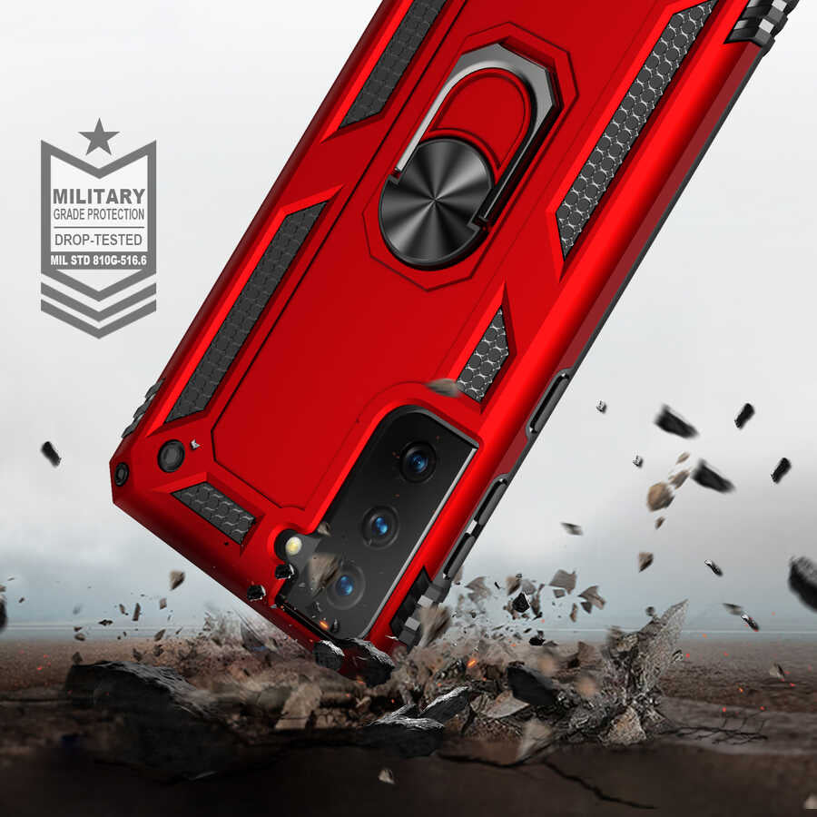 Galaxy S21 FE Kılıf Zore Vega Kapak Rose Gold