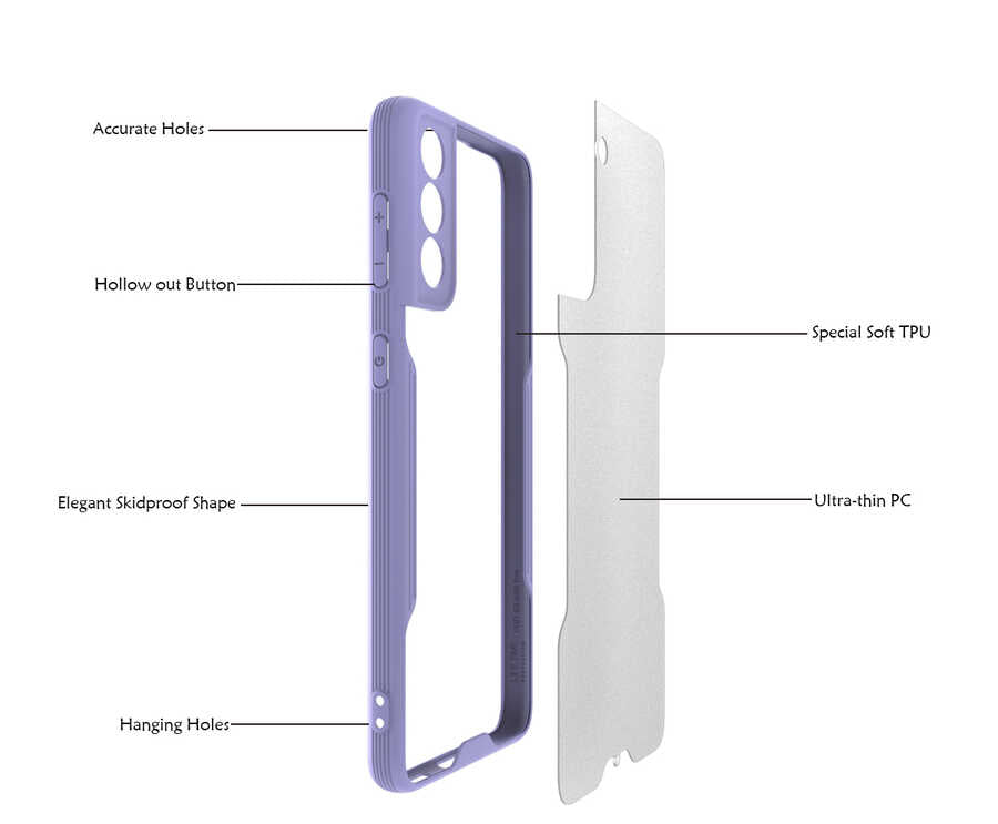 Galaxy S21 Kılıf Zore Parfe Kapak Lacivert