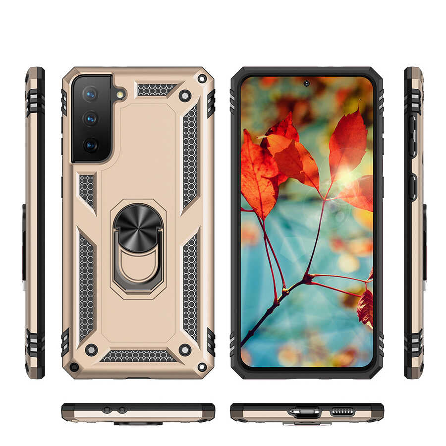 Galaxy S21 Kılıf Zore Vega Kapak Kırmızı