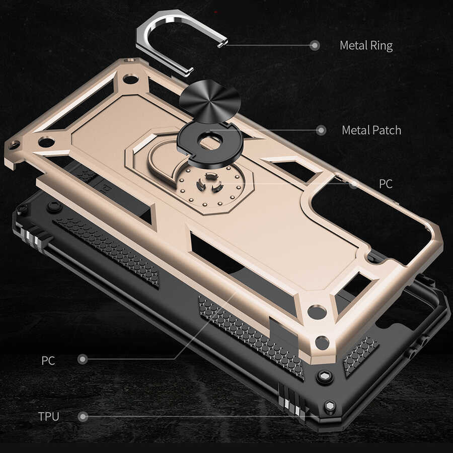 Galaxy S21 Kılıf Zore Vega Kapak Rose Gold