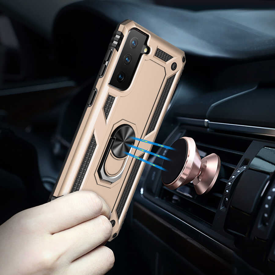 Galaxy S21 Kılıf Zore Vega Kapak Siyah