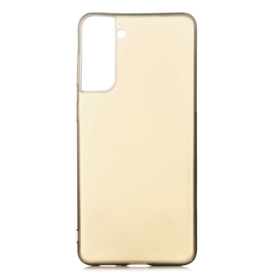 Galaxy S21 Plus Kılıf Zore Premier Silikon Kapak Gold