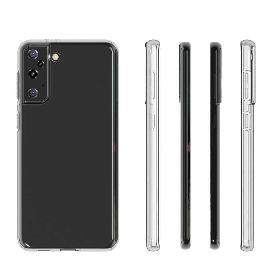 Galaxy S21 Plus Kılıf Zore Süper Silikon Kapak Renksiz