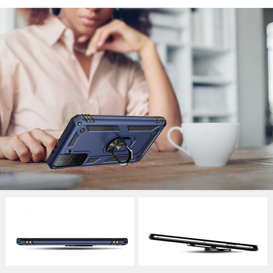 Galaxy S21 Plus Kılıf Zore Vega Kapak Rose Gold