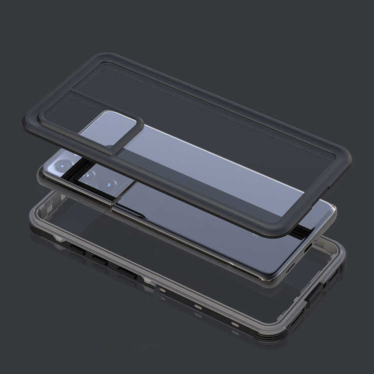 Galaxy S21 Ultra Kılıf 1-1 Su Geçirmez Kılıf Siyah