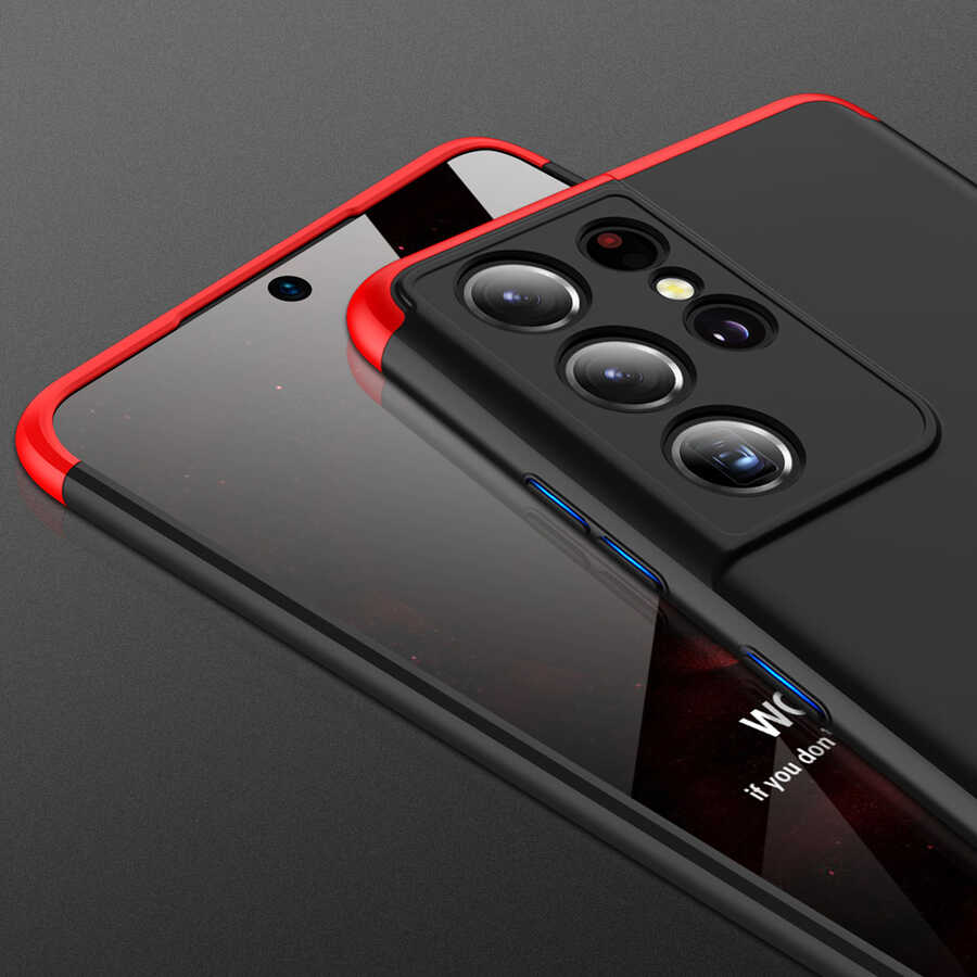 Galaxy S21 Ultra Kılıf Zore Ays Kapak Siyah-Gri