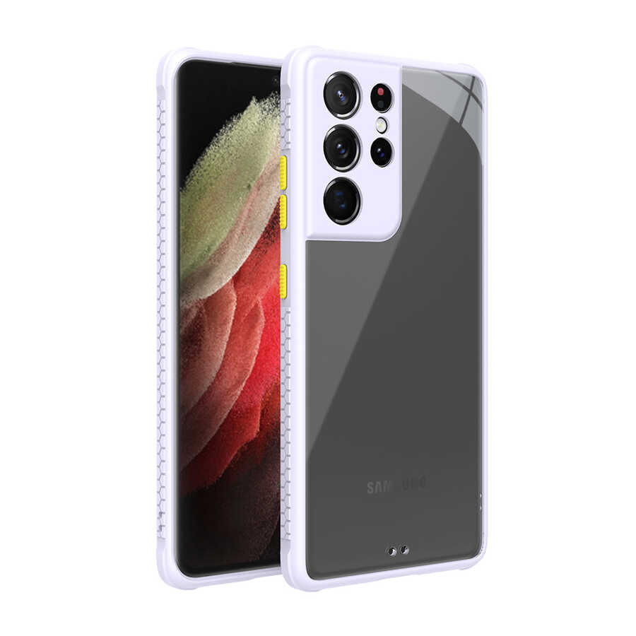 Galaxy S21 Ultra Kılıf Zore Kaff Kapak Mor