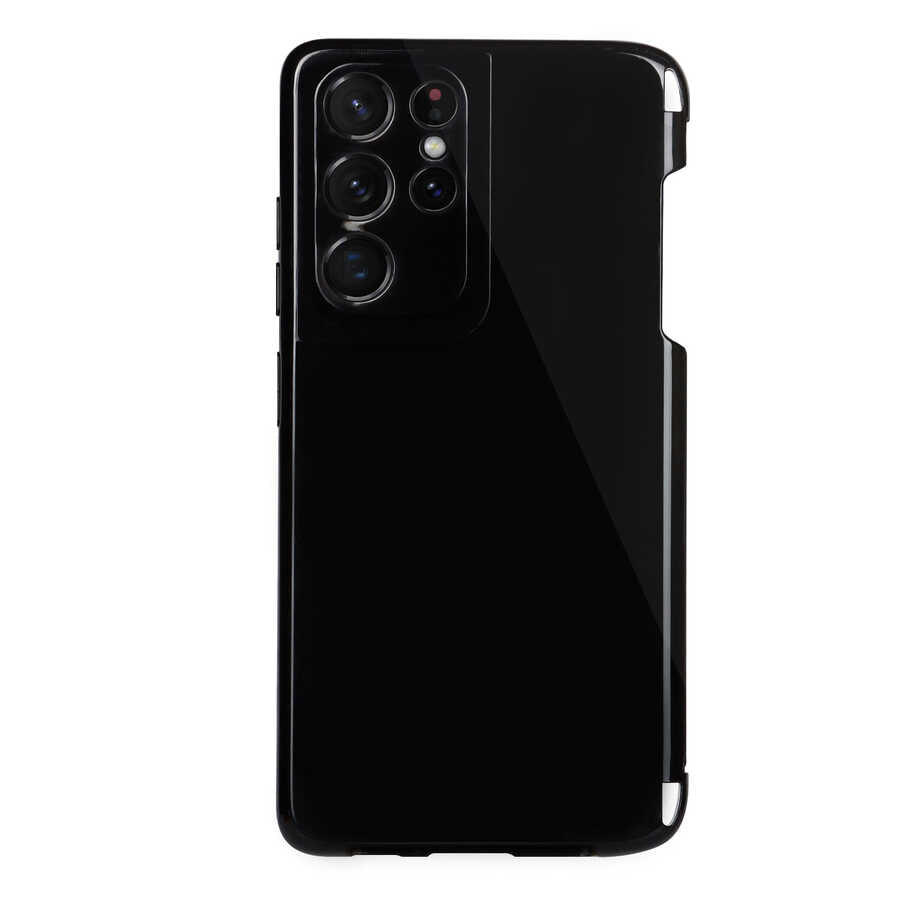 Galaxy S21 Ultra Kılıf Zore Kalem Bölmeli Süper Silikon Kapak Siyah