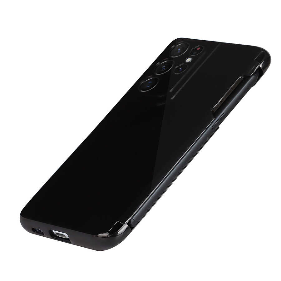 Galaxy S21 Ultra Kılıf Zore Kalem Bölmeli Süper Silikon Kapak Renksiz