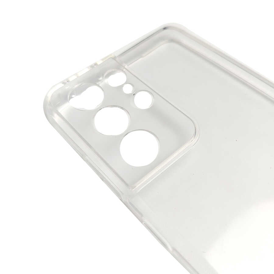 Galaxy S21 Ultra Kılıf Zore Kamera Korumalı Süper Silikon Kapak Renksiz