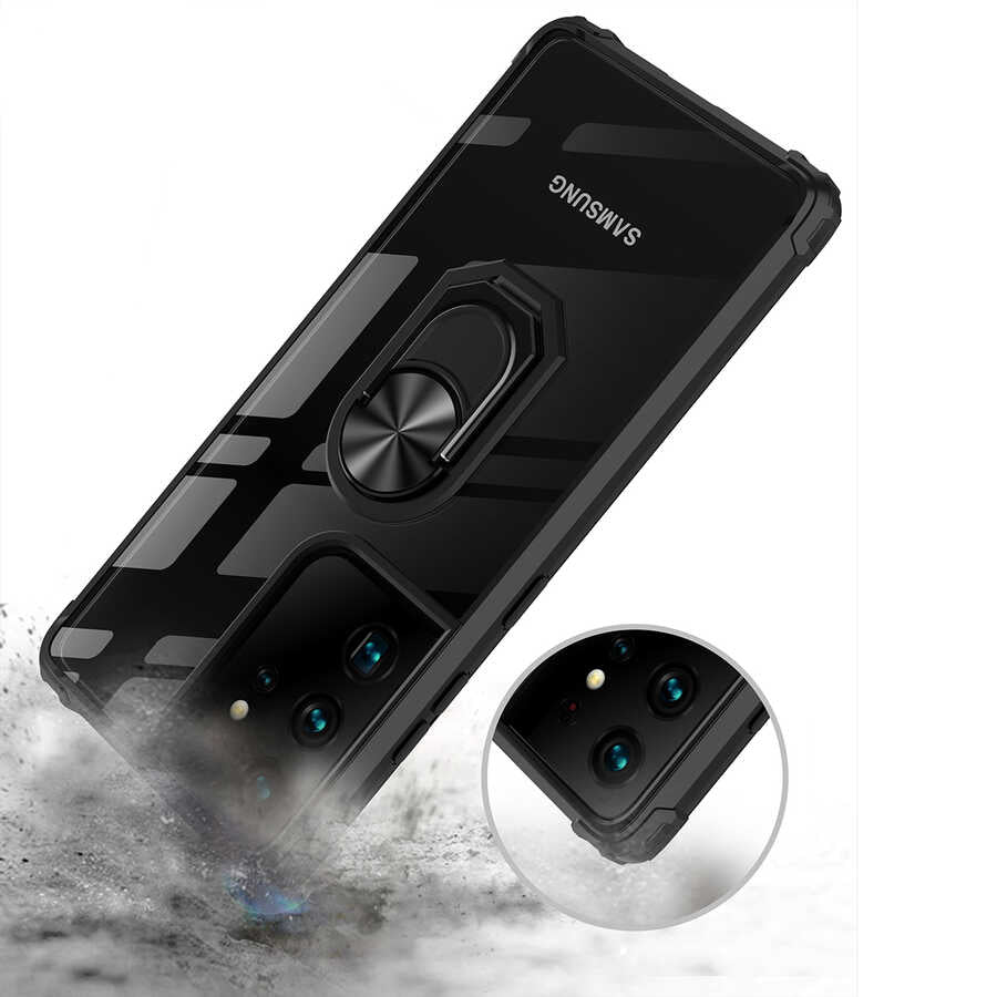 Galaxy S21 Ultra Kılıf Zore Mola Kapak Siyah