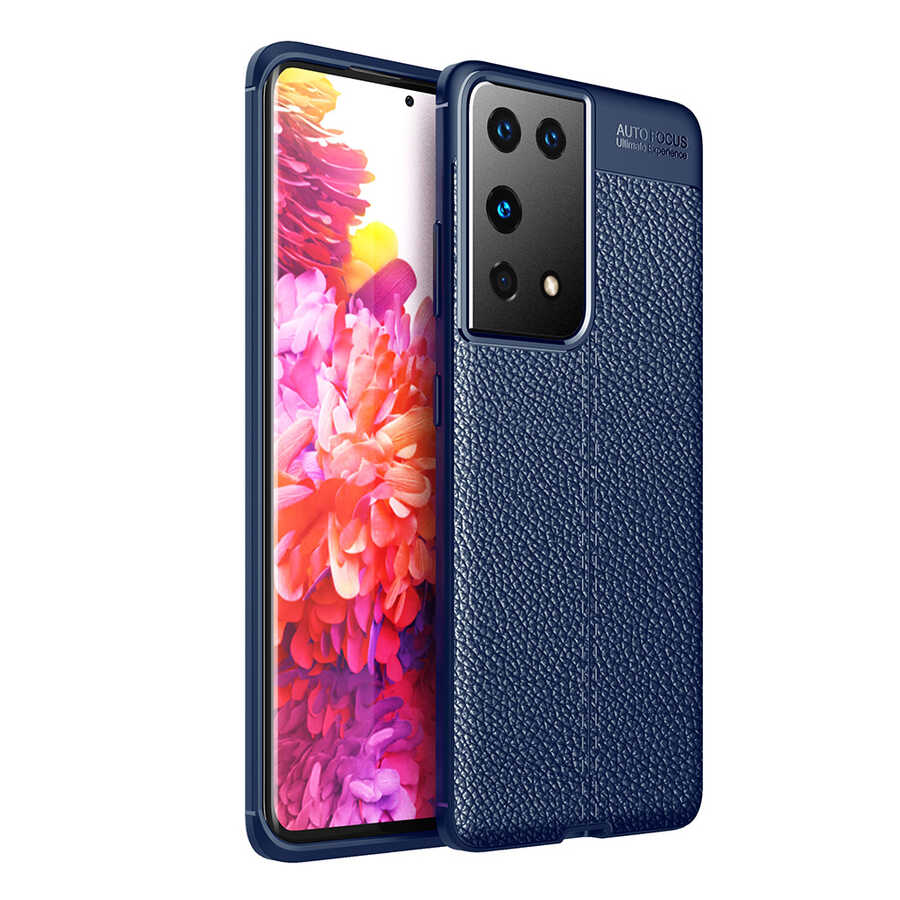 Galaxy S21 Ultra Kılıf Zore Niss Silikon Kapak Lacivert
