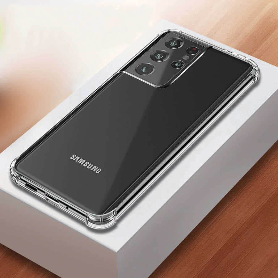 Galaxy S21 Ultra Kılıf Zore Nitro Anti Shock Silikon Renksiz