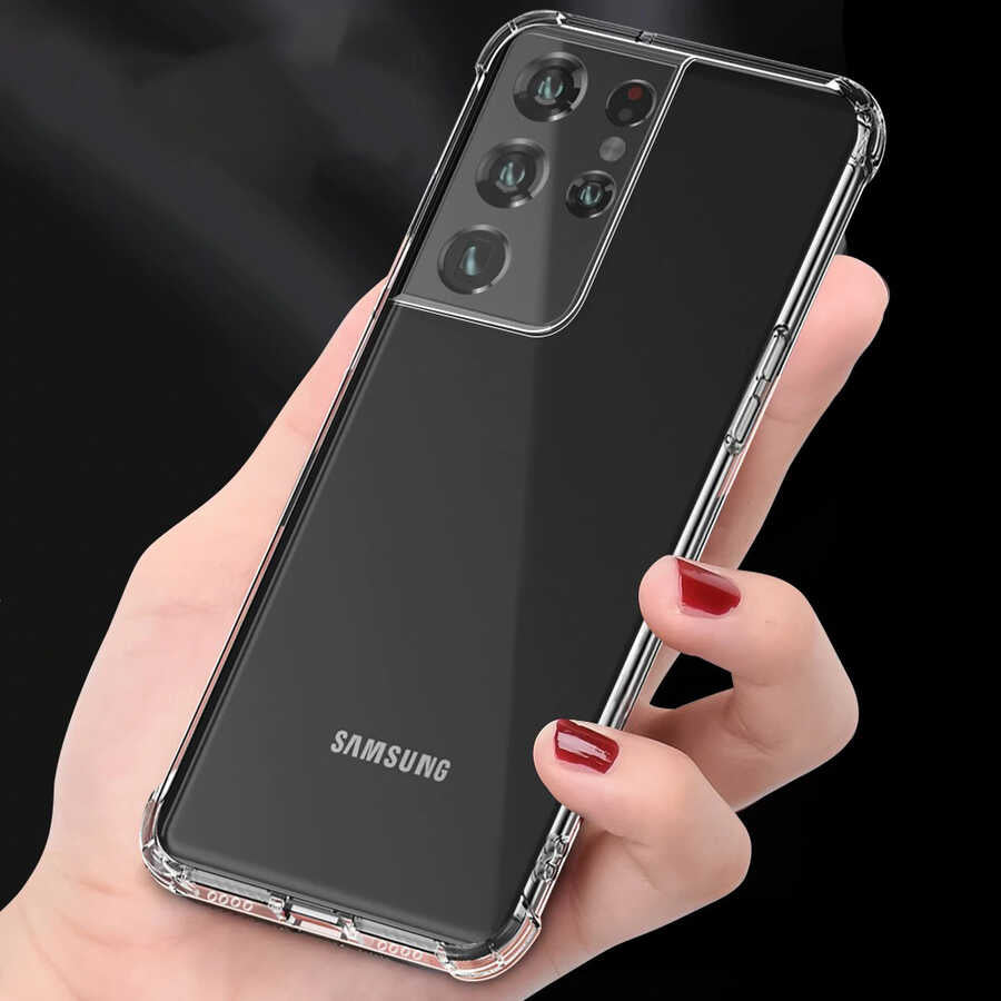 Galaxy S21 Ultra Kılıf Zore Nitro Anti Shock Silikon Renksiz