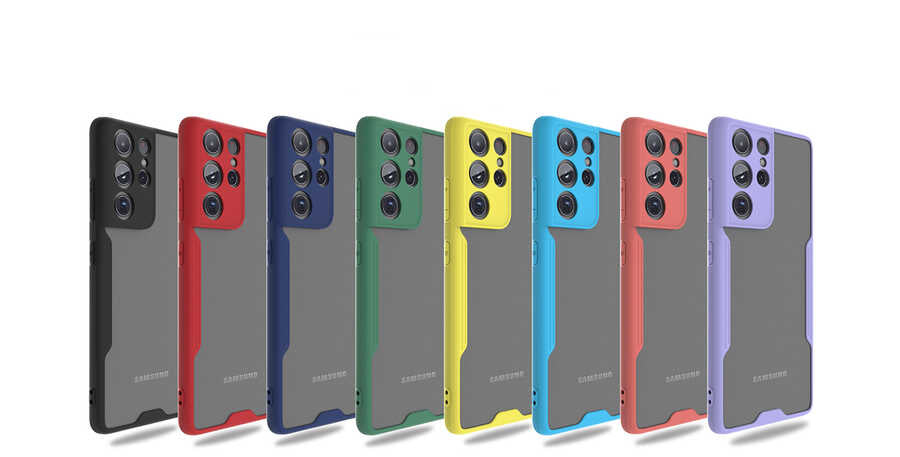 Galaxy S21 Ultra Kılıf Zore Parfe Kapak Pembe