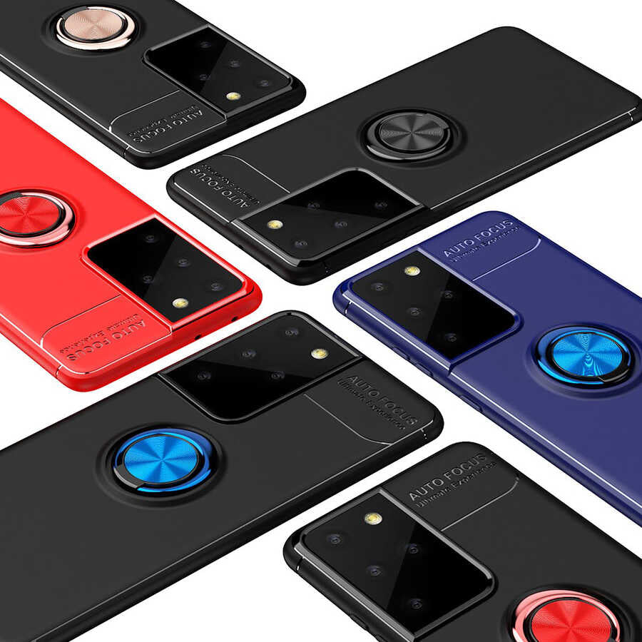 Galaxy S21 Ultra Kılıf Zore Ravel Silikon Kapak Kırmızı