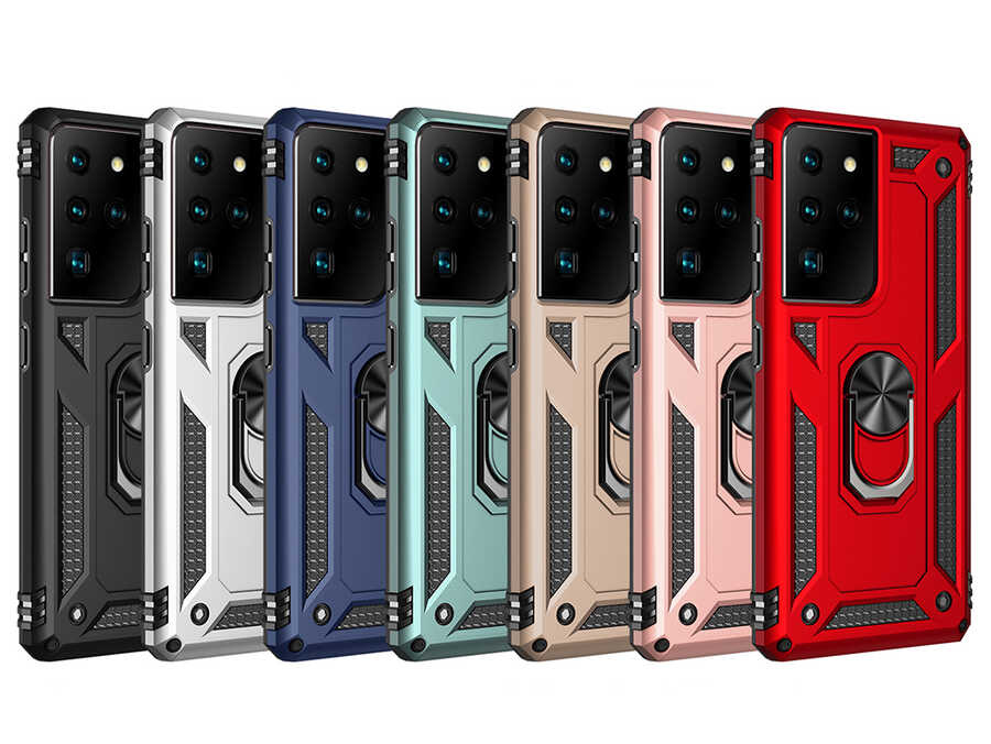 Galaxy S21 Ultra Kılıf Zore Vega Kapak Mavi