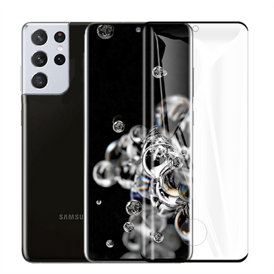 Galaxy S21 Ultra Zore Süper Pet Ekran Koruyucu Jelatin Siyah